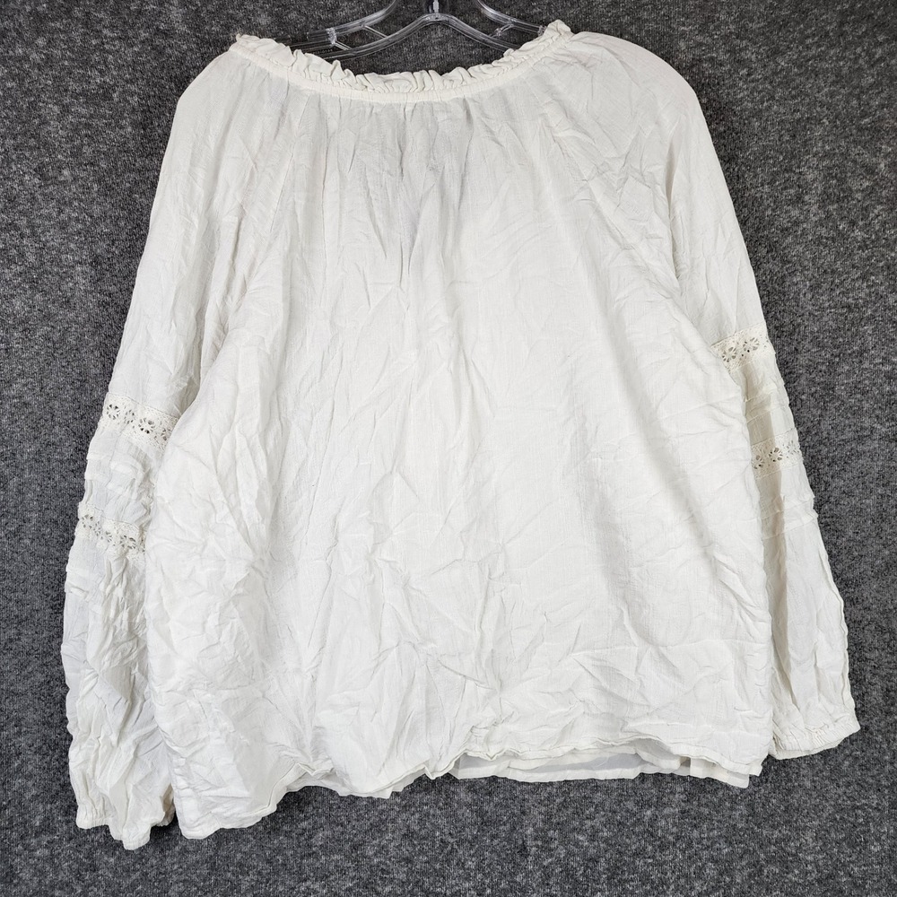 The Pioneer Woman Peasant Blouse Women XXL Crochet Lace Ruffle TPW2510147847L - Picture 2 of 9